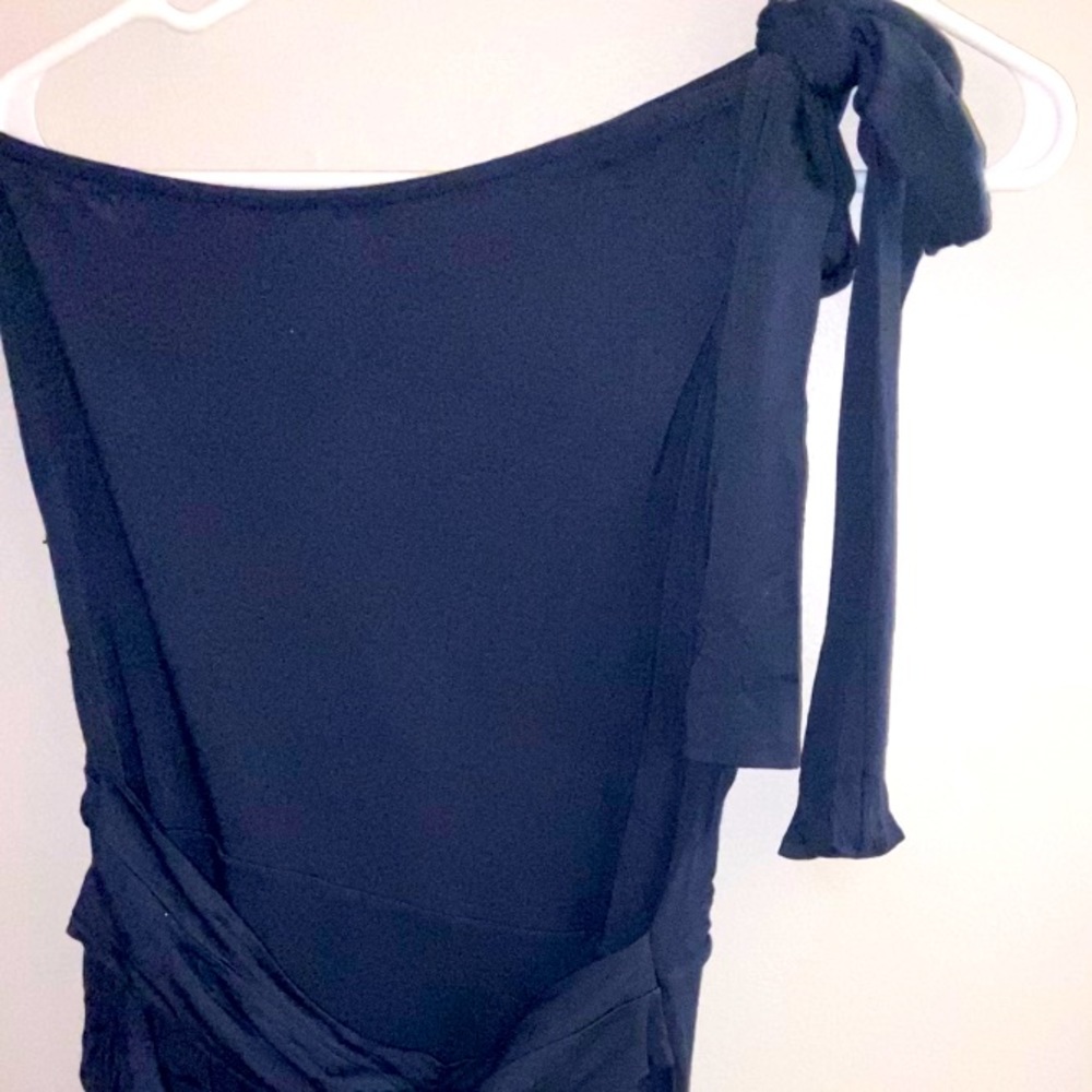 Navy One Strapped Lined Dress